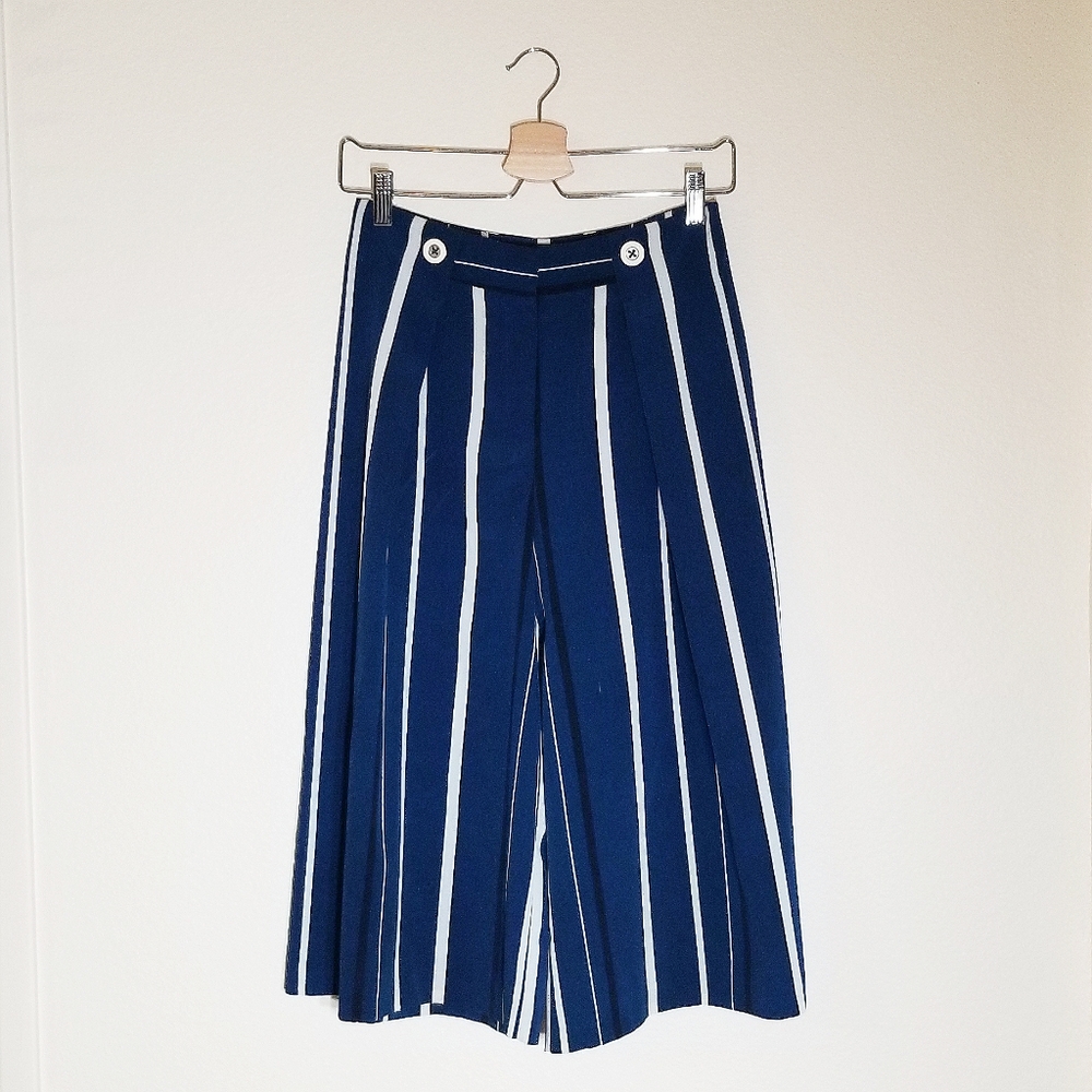 ZARA blue striped culottes - Picture 2 of 4